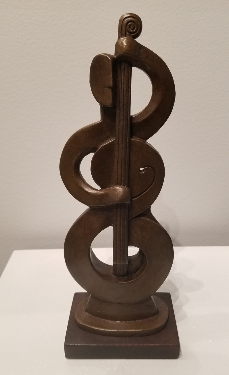 Figure Eight, a bronze sculpture by John Leon